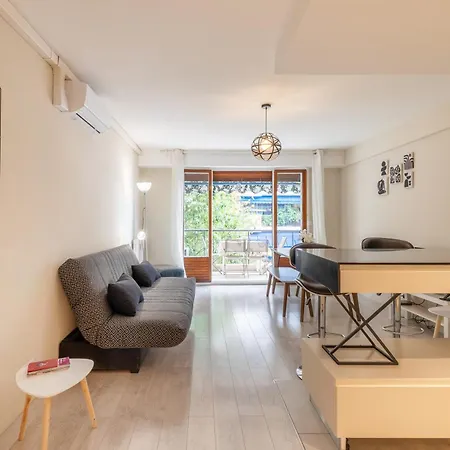 Yank's Centre Les Pins 5 Min Des Plages דירה *