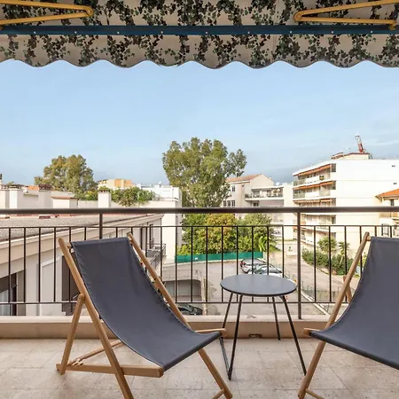 Yank's Centre Les Pins 5 Min Des Plages Apartmán