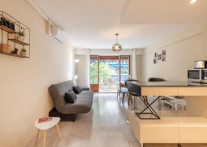 Yank's Centre Les Pins 5 Min Des Plages Lejlighed *